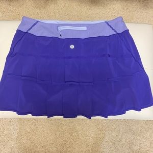 EUC Lululemon athletica Purple Pleated Athletic Mini Skirt 8 Tall